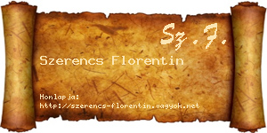 Szerencs Florentin névjegykártya